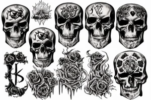 Death symbolic album cover tattoo idea