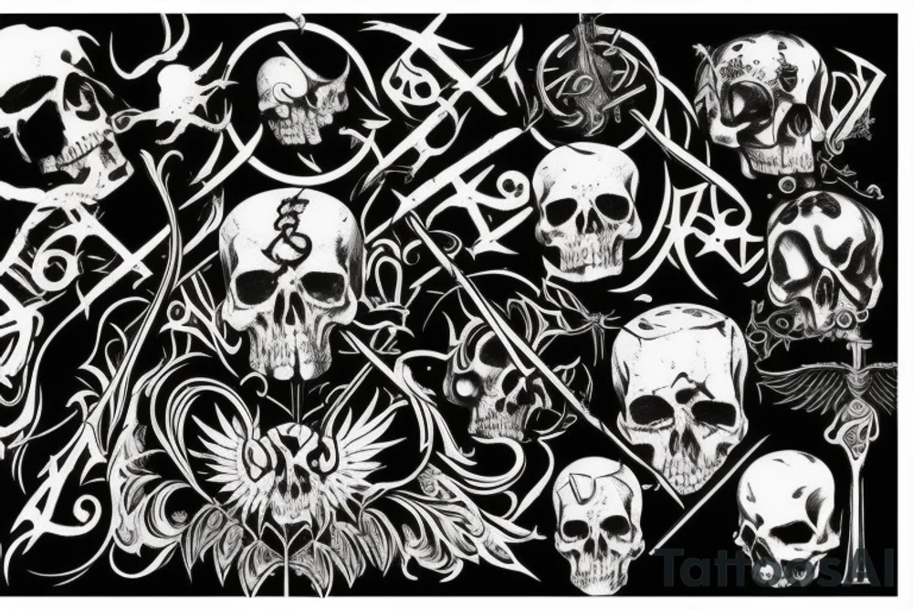 Death symbolic album cover tattoo idea