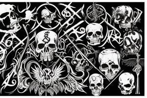 Death symbolic album cover tattoo idea