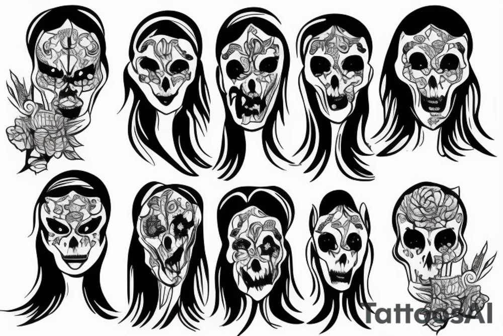 ghost figure tattoo idea