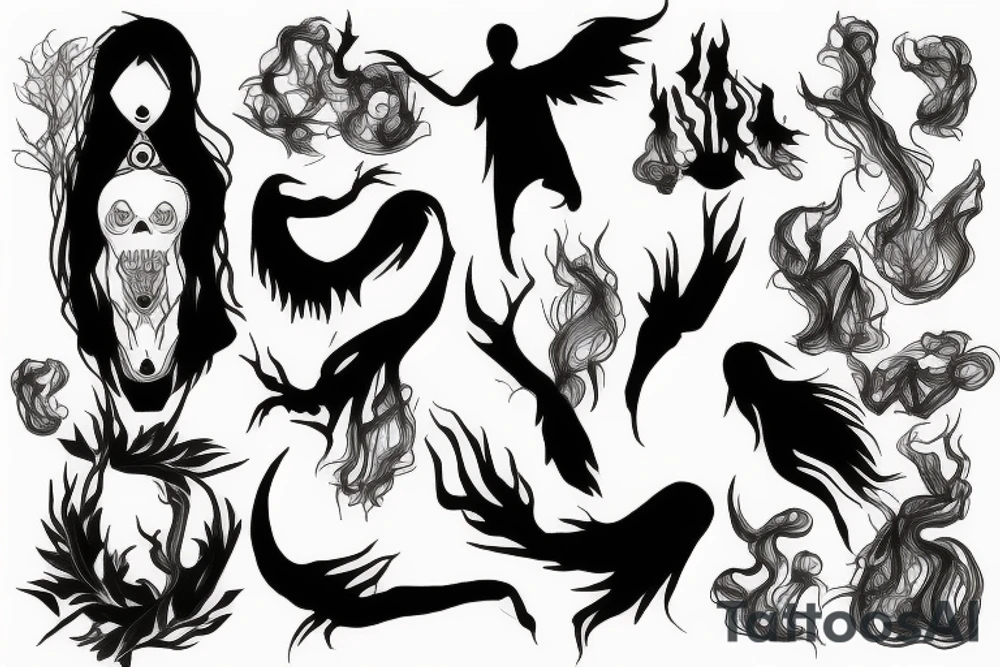 ghost figure tattoo idea