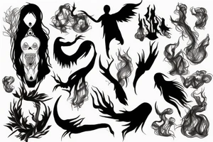 ghost figure tattoo idea