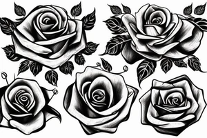 rose with crown tattoo idea