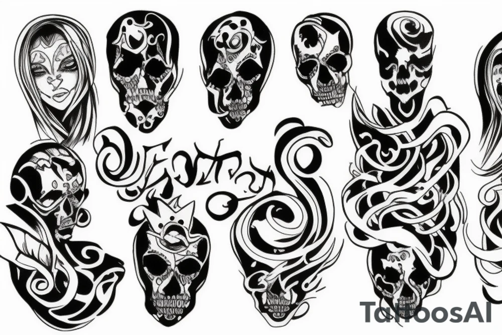 ghost figure tattoo idea