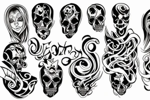 ghost figure tattoo idea