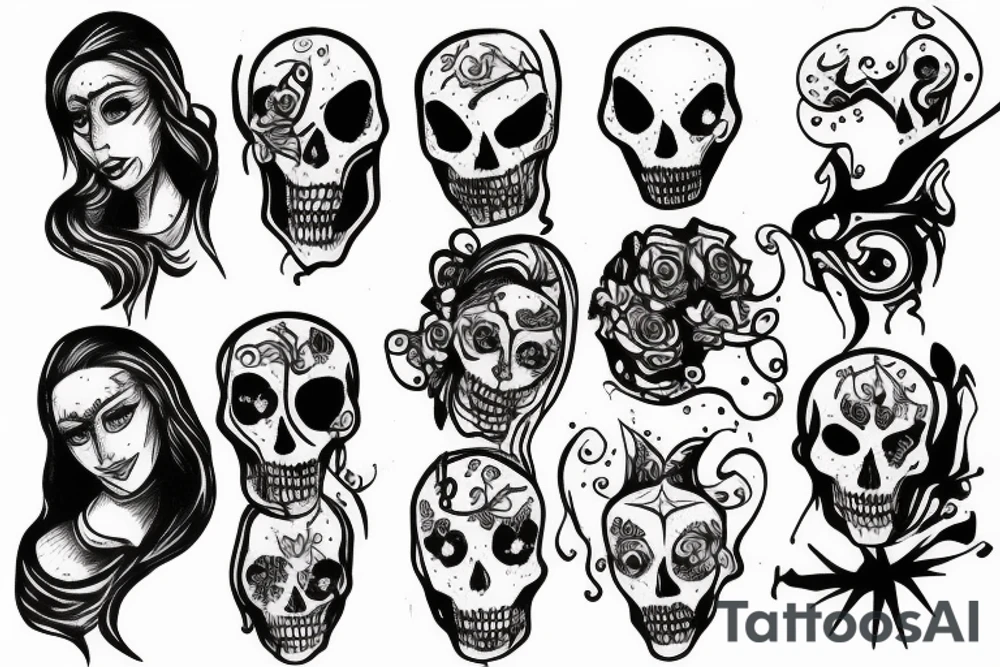 ghost figure tattoo idea