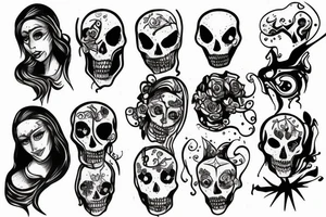 ghost figure tattoo idea