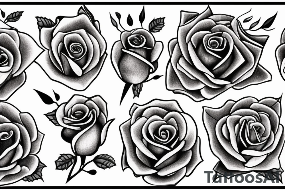 rose with crown tattoo idea