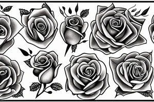 rose with crown tattoo idea