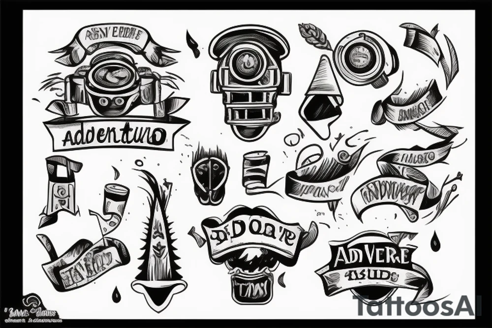 adventure theme tattoo idea