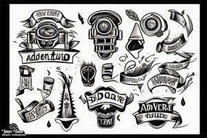 adventure theme tattoo idea