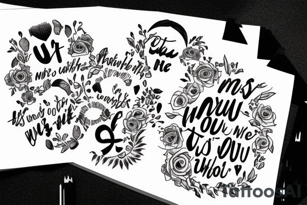 "If not us then who" but not with words tattoo idea