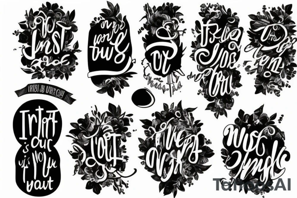 "If not us then who" but not with words tattoo idea
