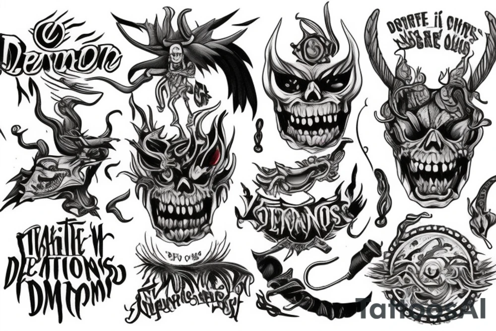 i’ve been battling it out with the demons within tattoo idea