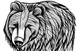 AMerican bear with a tree tattoo idea