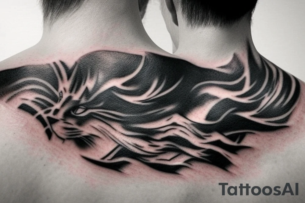 scar on back of neck tattoo idea