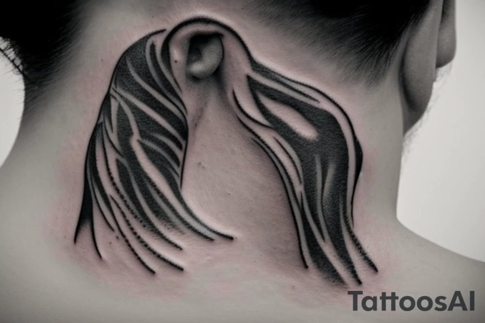 scar on back of neck tattoo idea
