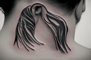 scar on back of neck tattoo idea