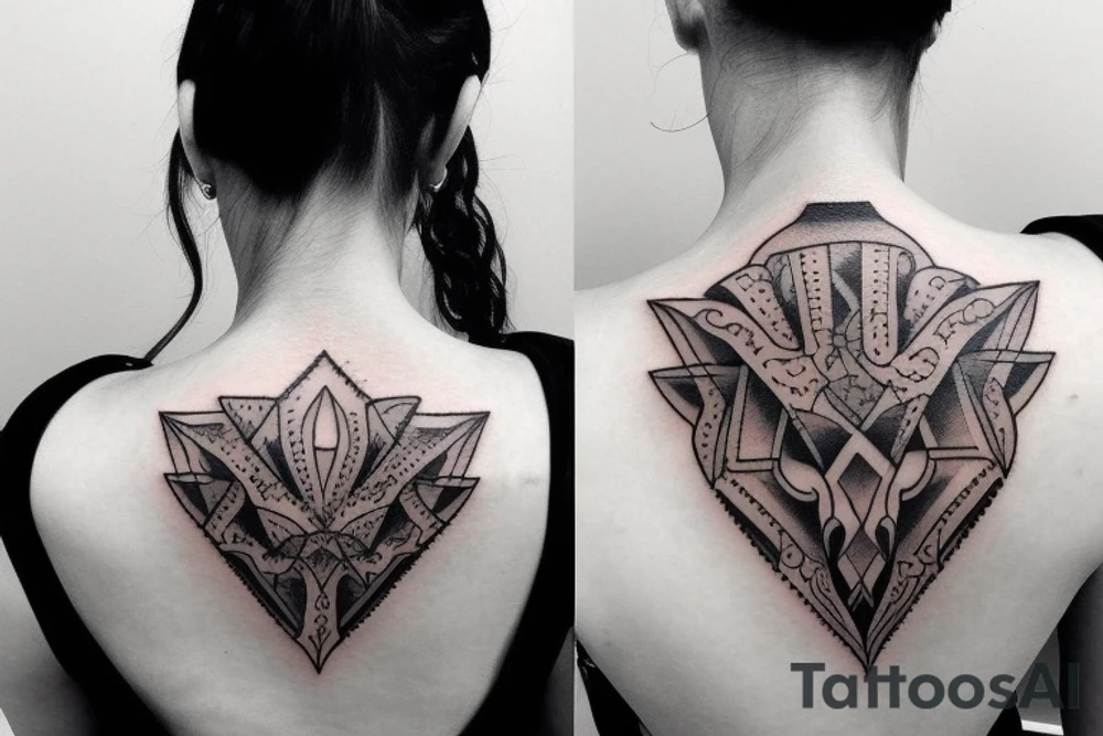 Back of neck tattoo idea