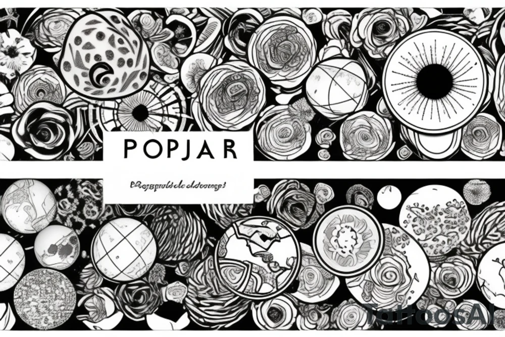 Flower poppyseed earth globe tattoo idea
