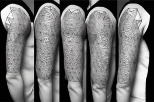 Geometric design with simple, clean lines. Abstract almost like a circuit board. Lots of free space. Very minimalist. tattoo idea