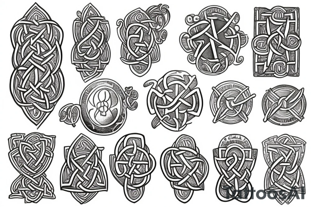 Irish themed Christian and Celtic symbolism tattoo idea