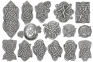 Irish themed Christian and Celtic symbolism tattoo idea