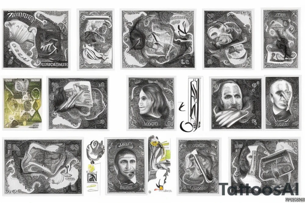 $100 note depicting zelenskiy tattoo idea