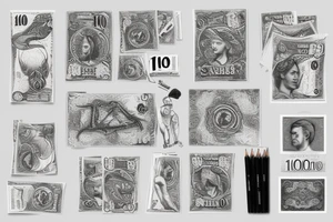 $100 note depicting zelenskiy tattoo idea