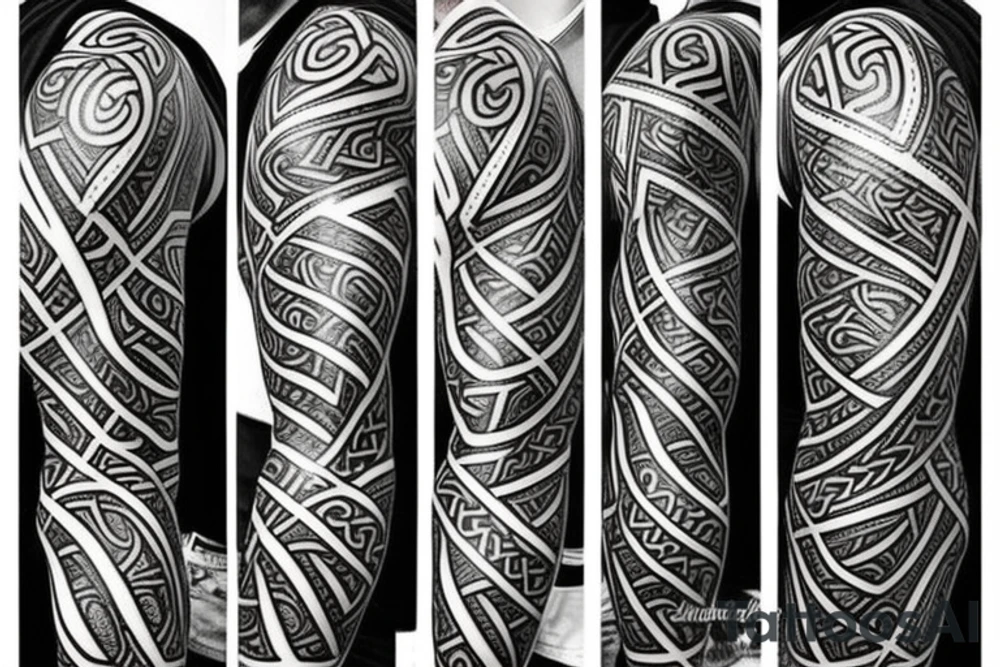 Irish themed Christian tribal tattoo idea
