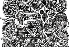 Irish themed Christian tribal tattoo idea