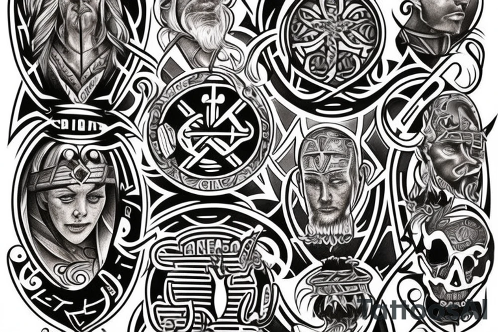 Irish themed Christian tribal tattoo idea
