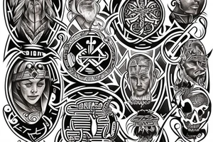 Irish themed Christian tribal tattoo idea