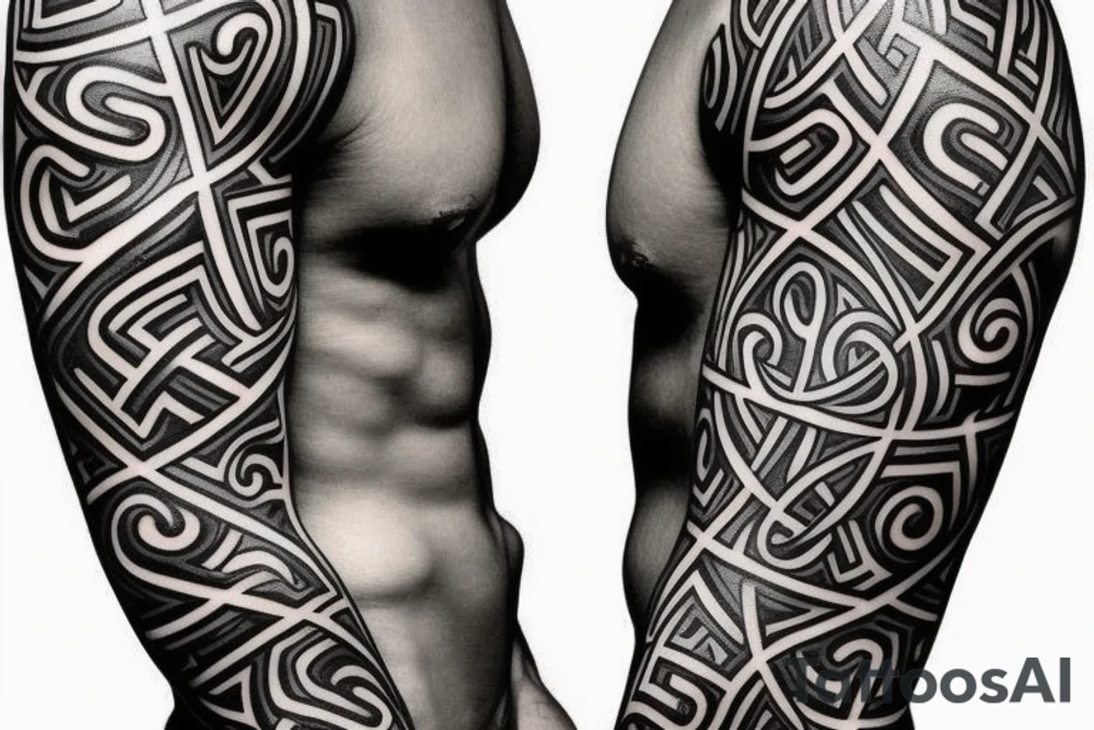 Irish themed Christian tribal tattoo idea