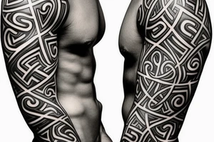 Irish themed Christian tribal tattoo idea