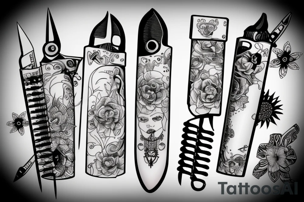 utility knife tattoo idea