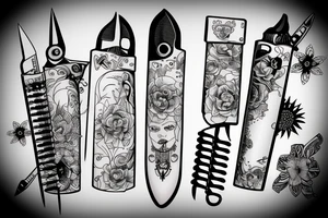 utility knife tattoo idea
