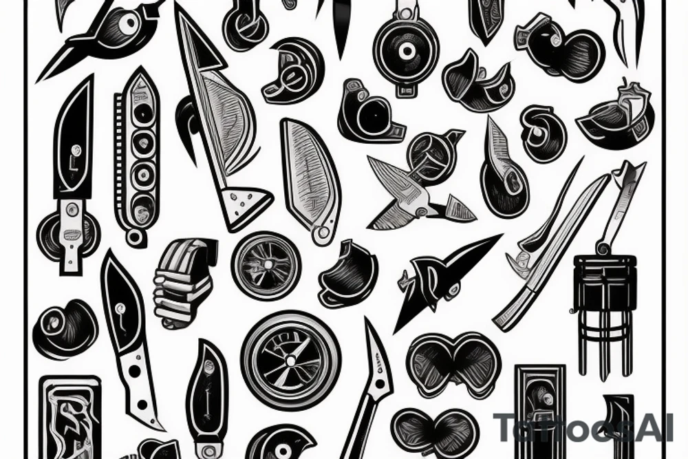 utility knife tattoo idea