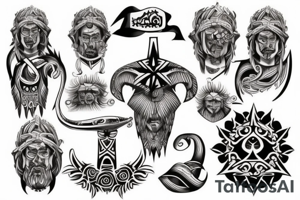 Christian tribal tattoo idea