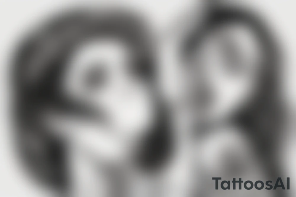 girl smoking weed from a bong tattoo idea