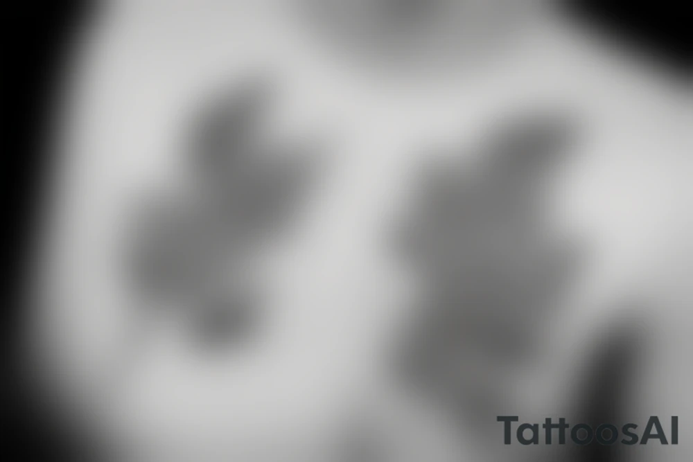 Simple flower with leaves tattoo idea