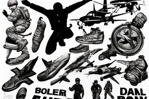 Soldier jumping out of plane tattoo idea