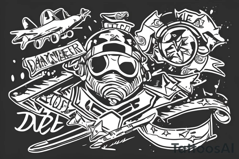Soldier jumping out of plane tattoo idea