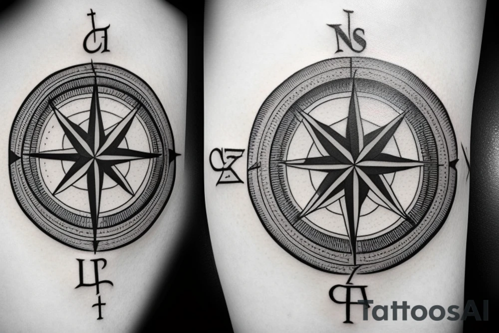 Compass tattoo idea