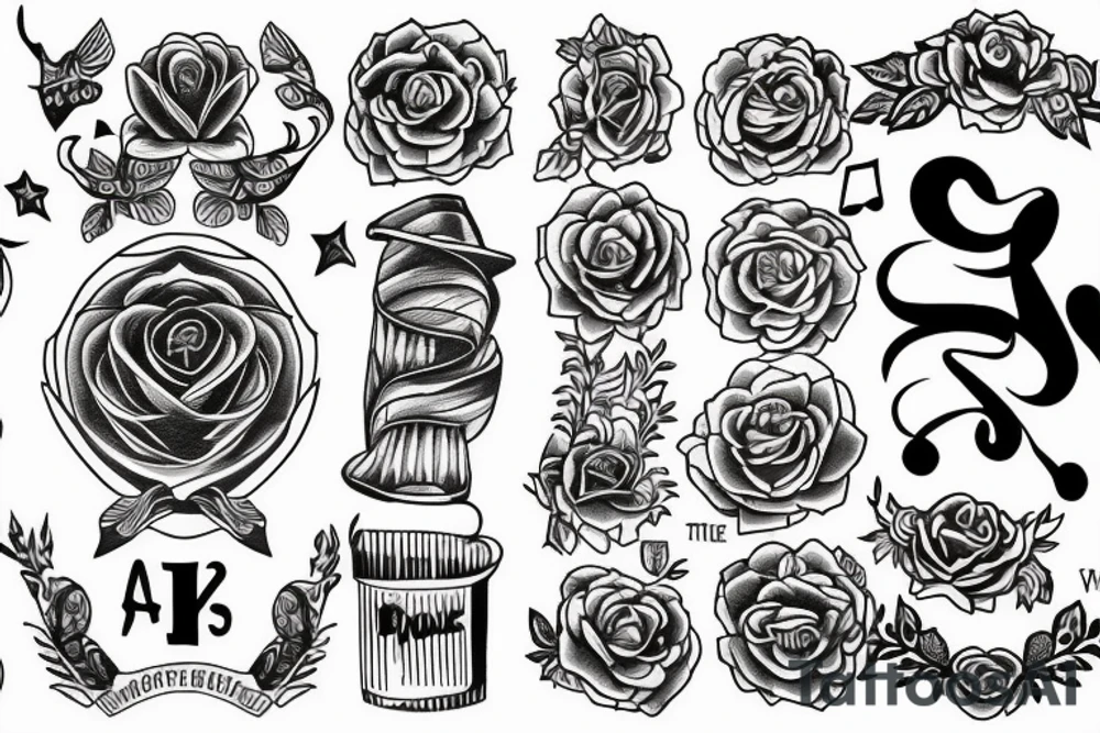 Create a simple tattoo in blackwork tattoo style about the song 'Soulfight" by the Revivalists tattoo idea