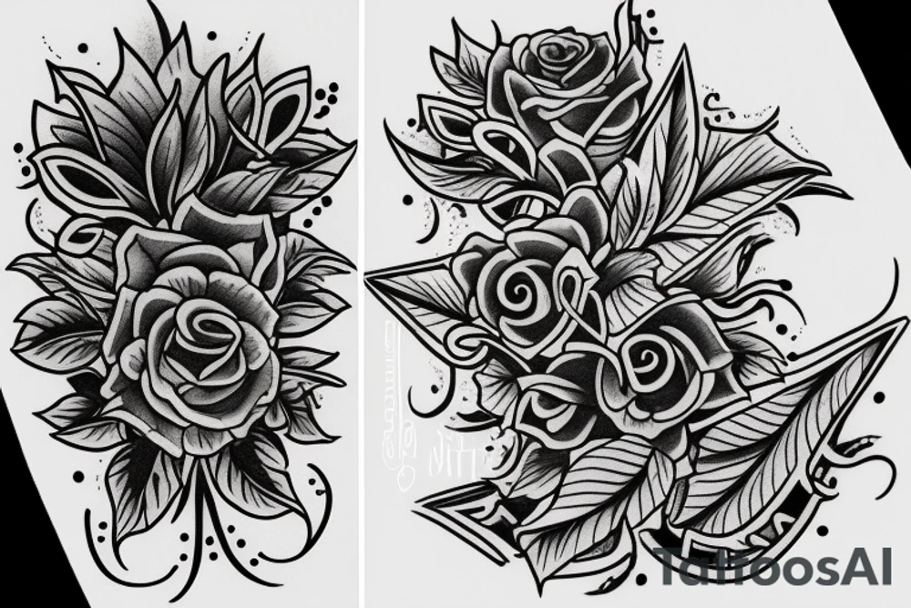 Create a simple tattoo in blackwork tattoo style about the song 'Soulfight" by the Revivalists tattoo idea