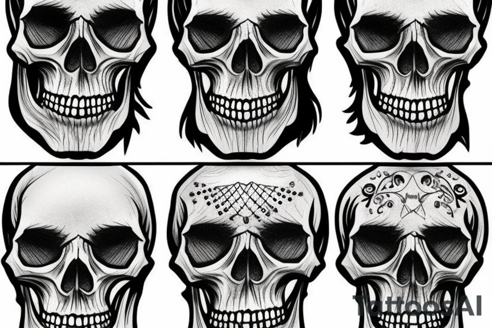 Trees with a skull tattoo idea
