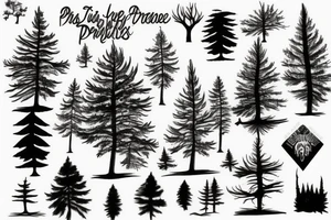 Pine tree tattoo idea