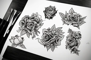 painting coming out of the frame tattoo idea