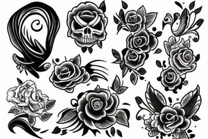 painting coming out of the frame tattoo idea